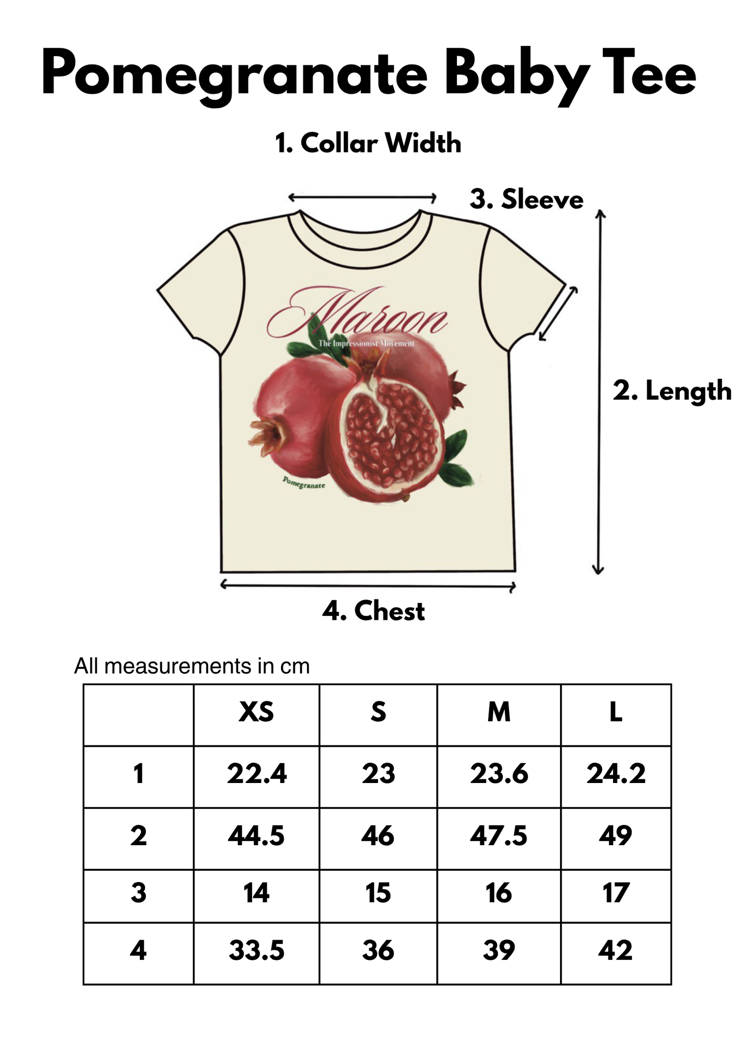 Pomegranate Baby Tee