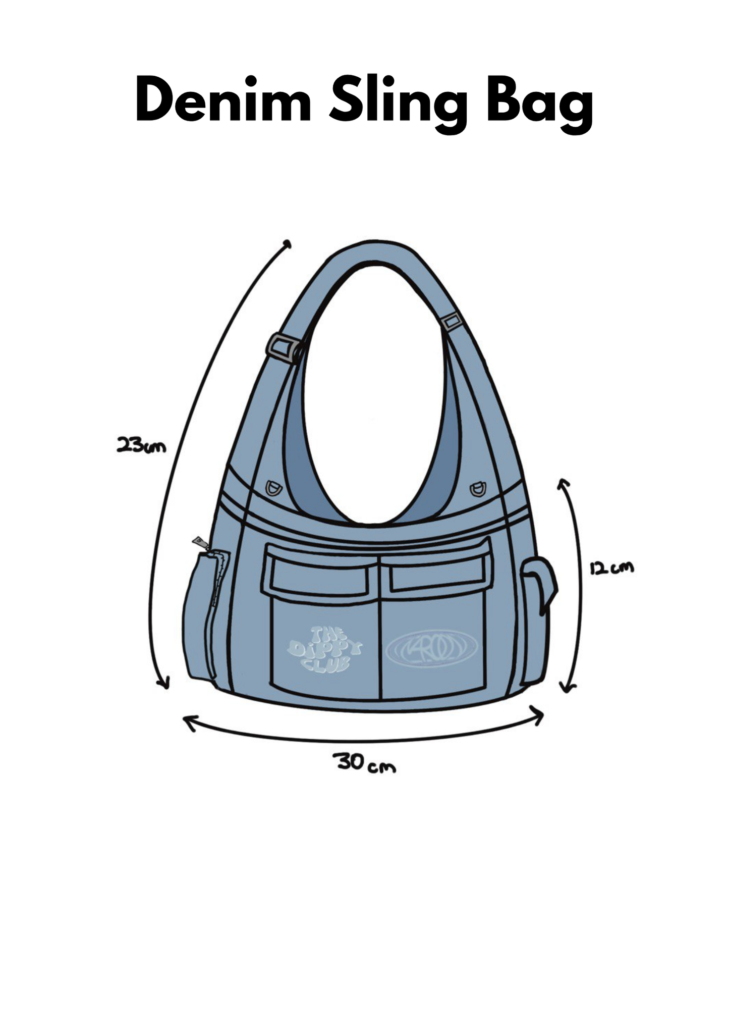 TDC x MAROON Denim Sling Bag