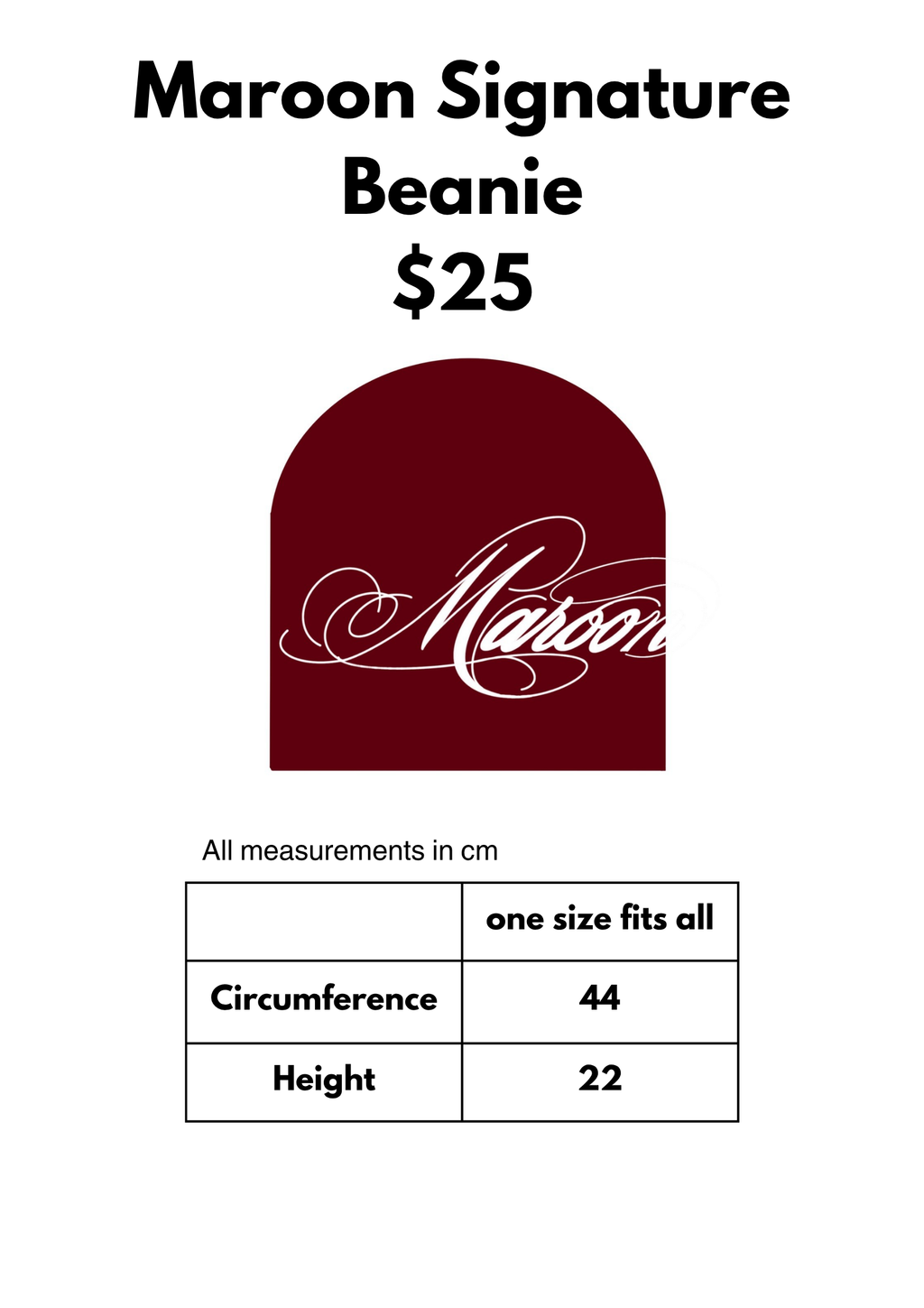 Maroon Signature Beanie