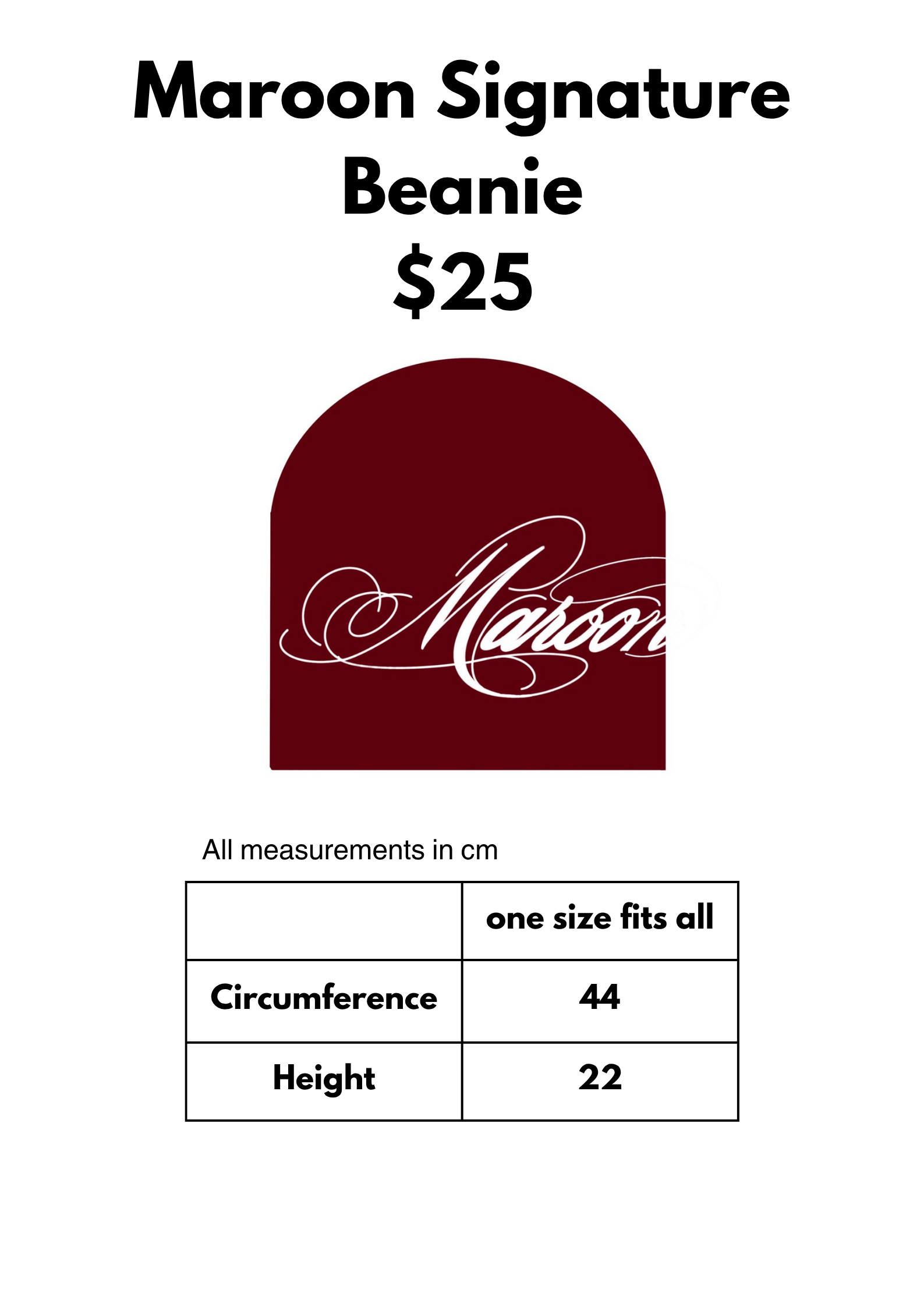 Maroon Signature Beanie
