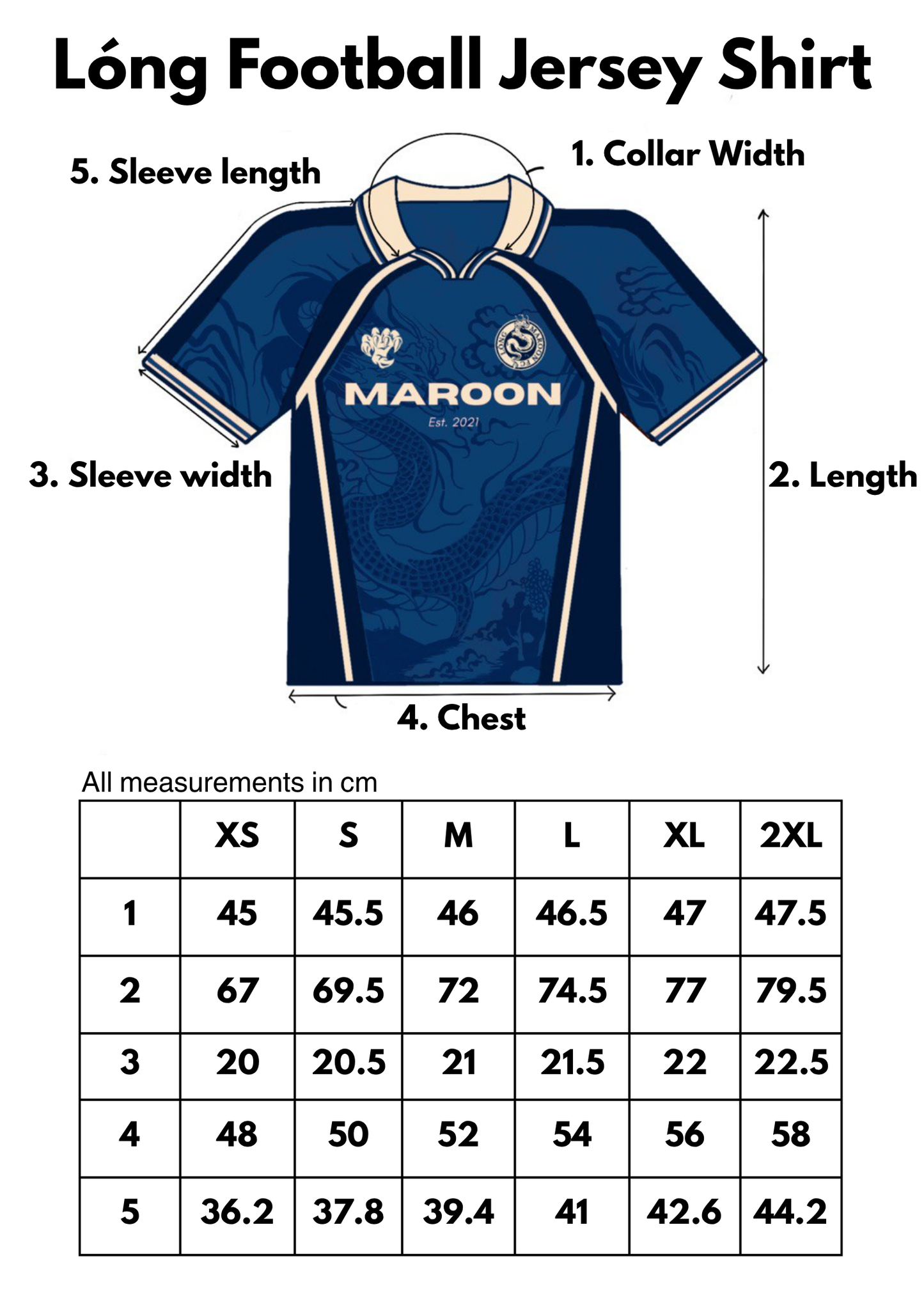 Lóng Football Jersey Shirt