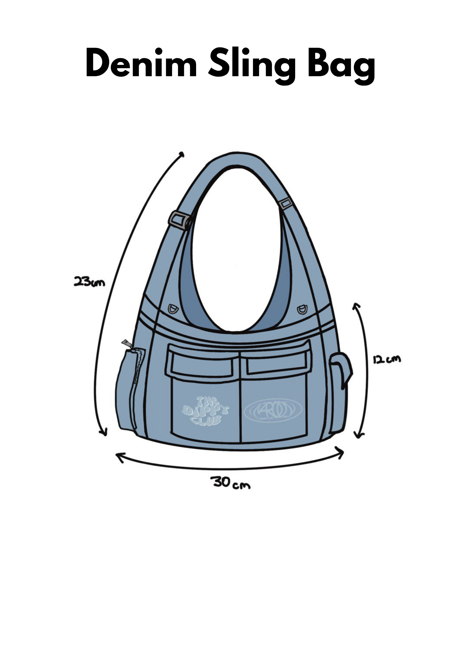 TDC x MAROON Denim Sling Bag