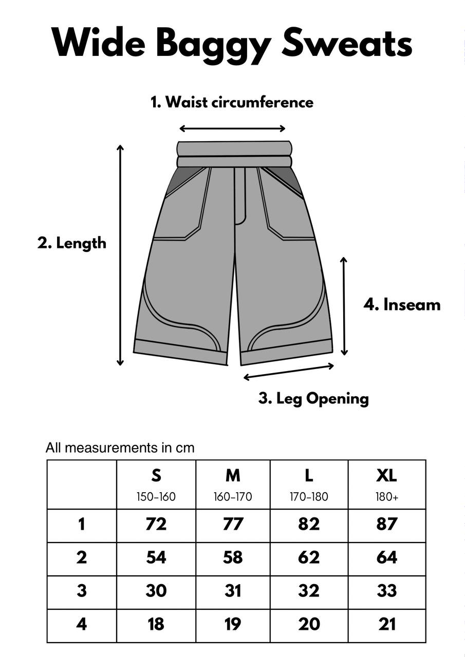 Wide Baggy Sweatshorts